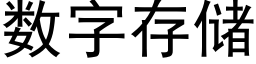 数字存储 (黑体矢量字库)