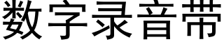 數字錄音帶 (黑體矢量字庫)