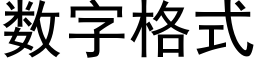 数字格式 (黑体矢量字库)