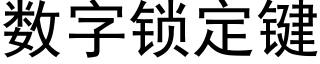 數字鎖定鍵 (黑體矢量字庫)