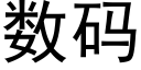 數碼 (黑體矢量字庫)