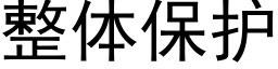 整體保護 (黑體矢量字庫)