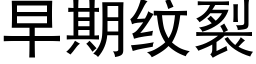 早期纹裂 (黑体矢量字库)