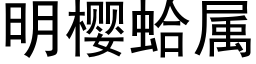 明樱蛤属 (黑体矢量字库)