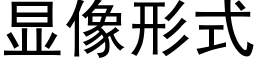 顯像形式 (黑體矢量字庫)