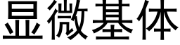 顯微基體 (黑體矢量字庫)