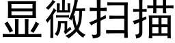 顯微掃描 (黑體矢量字庫)