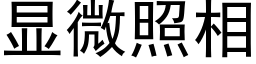 顯微照相 (黑體矢量字庫)