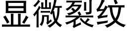 顯微裂紋 (黑體矢量字庫)