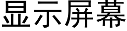 顯示屏幕 (黑體矢量字庫)