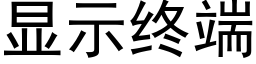 顯示終端 (黑體矢量字庫)