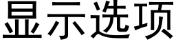 顯示選項 (黑體矢量字庫)