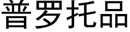 普罗托品 (黑体矢量字库)