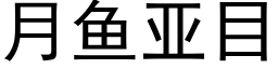 月鱼亚目 (黑体矢量字库)