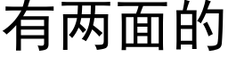 有兩面的 (黑體矢量字庫)