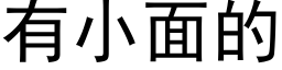 有小面的 (黑體矢量字庫)