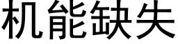 機能缺失 (黑體矢量字庫)