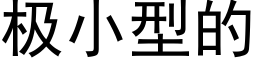 极小型的 (黑体矢量字库)