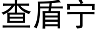 查盾甯 (黑體矢量字庫)