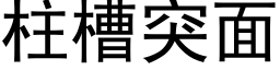 柱槽突面 (黑体矢量字库)