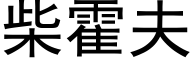 柴霍夫 (黑体矢量字库)