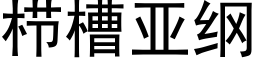 栉槽亚纲 (黑体矢量字库)