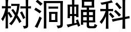 樹洞蠅科 (黑體矢量字庫)