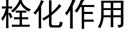 栓化作用 (黑體矢量字庫)