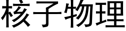 核子物理 (黑体矢量字库)