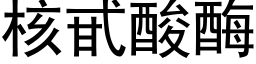 核甙酸酶 (黑体矢量字库)