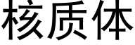 核质体 (黑体矢量字库)