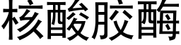 核酸膠酶 (黑體矢量字庫)