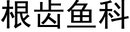 根齒魚科 (黑體矢量字庫)