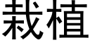 栽植 (黑体矢量字库)