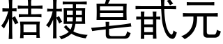 桔梗皂甙元 (黑體矢量字庫)