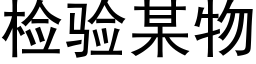 檢驗某物 (黑體矢量字庫)