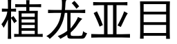 植龙亚目 (黑体矢量字库)