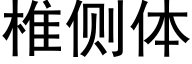 椎侧体 (黑体矢量字库)