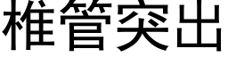 椎管突出 (黑體矢量字庫)