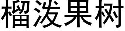 榴潑果樹 (黑體矢量字庫)