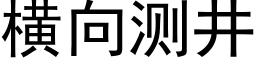 橫向測井 (黑體矢量字庫)