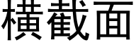 橫截面 (黑體矢量字庫)