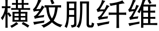 横纹肌纤维 (黑体矢量字库)