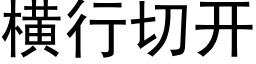 橫行切開 (黑體矢量字庫)