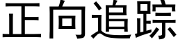 正向追踪 (黑体矢量字库)