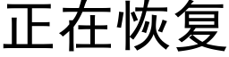 正在恢复 (黑体矢量字库)