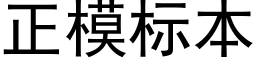 正模标本 (黑体矢量字库)