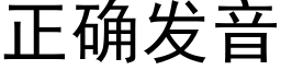 正确發音 (黑體矢量字庫)