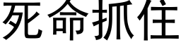 死命抓住 (黑體矢量字庫)