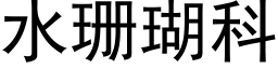 水珊瑚科 (黑体矢量字库)